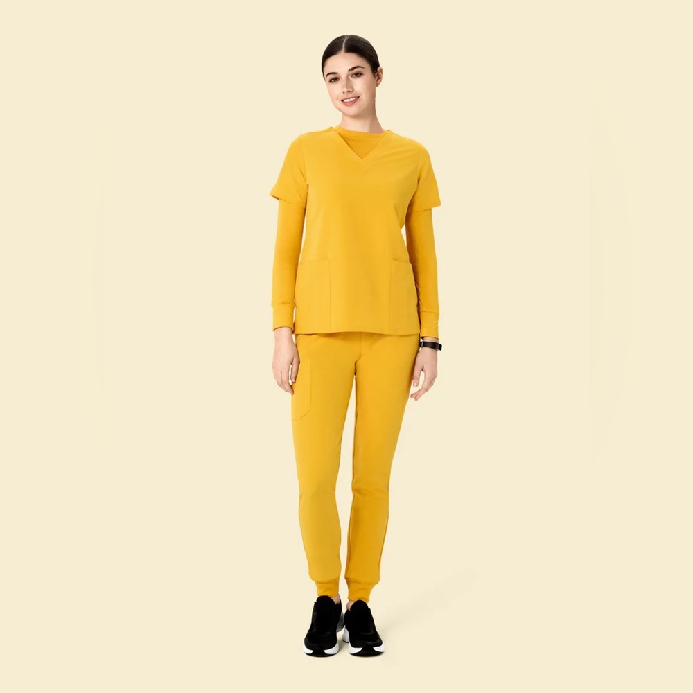 Women's Yellow Scrub Set